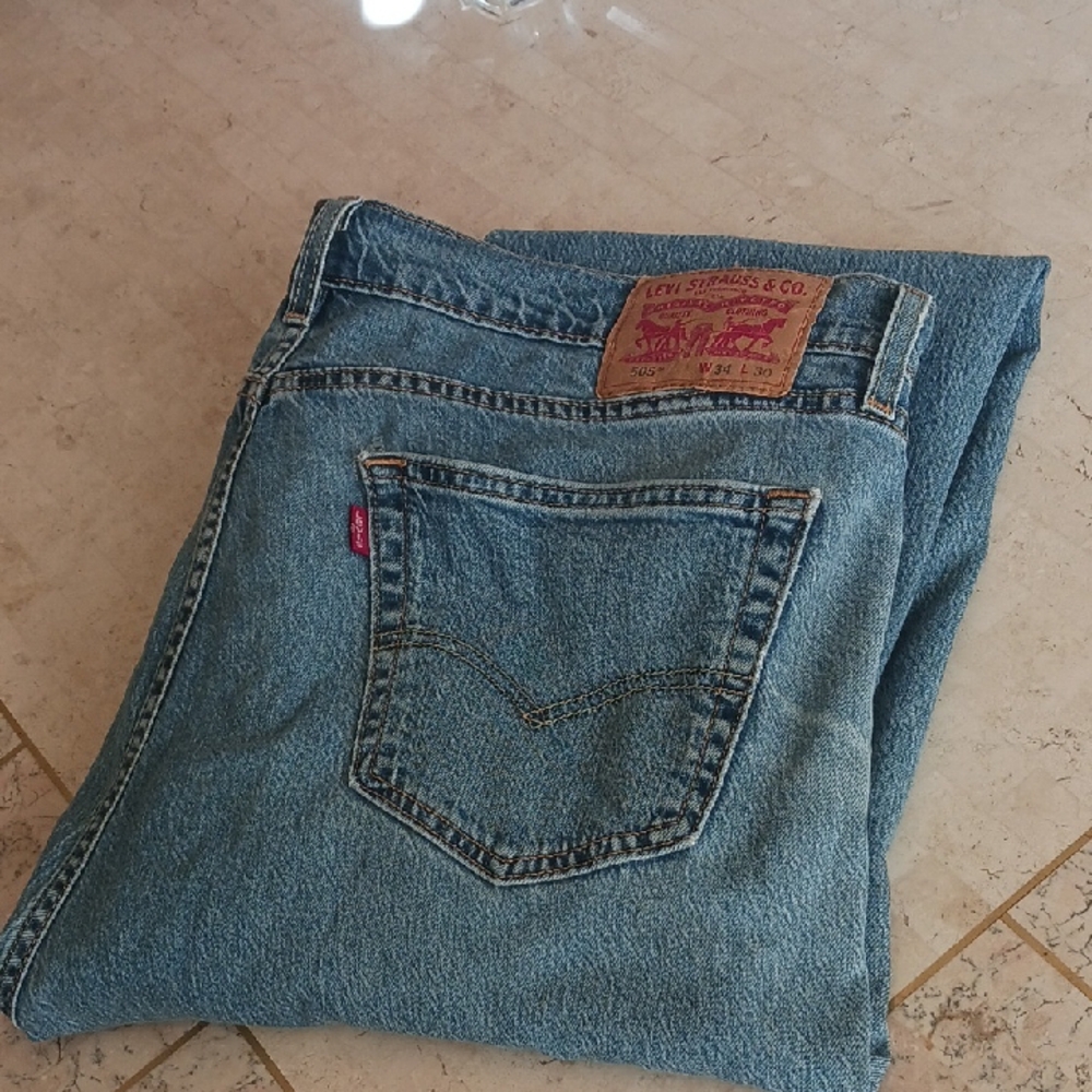 Men's Levis/ 505 Regular Fit Jeans,/utility-work/ See Description...size 34x30